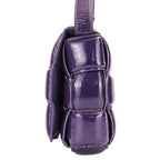 Bottega Veneta Padded Cassette Intrecciato Shoulder Bag Purple — view 4