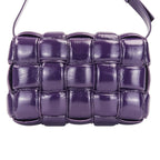 Bottega Veneta Padded Cassette Intrecciato Shoulder Bag Purple — view 3