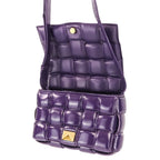 Bottega Veneta Padded Cassette Intrecciato Shoulder Bag Purple — view 8