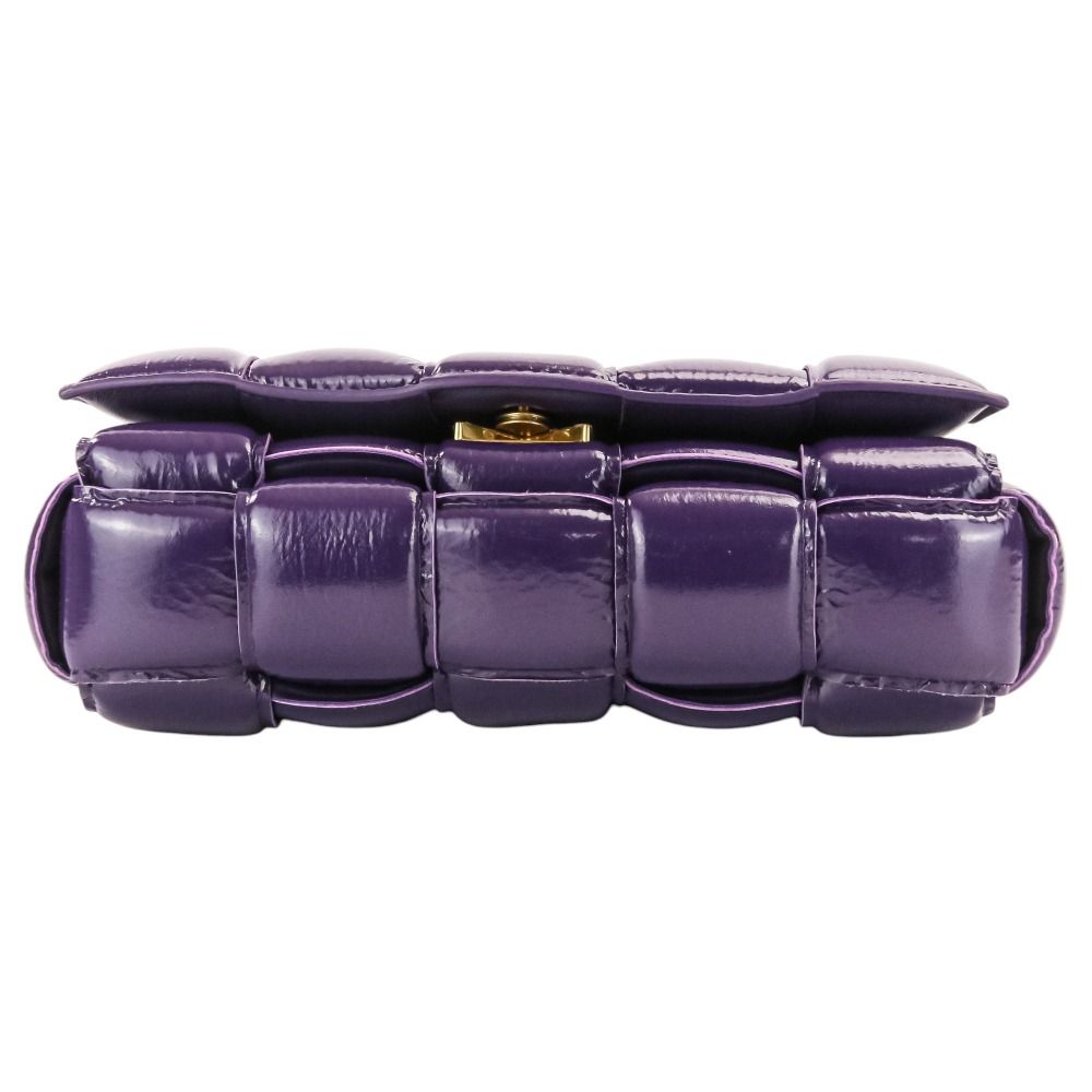 Bottega Veneta Padded Cassette Intrecciato Shoulder Bag Purple — view 5
