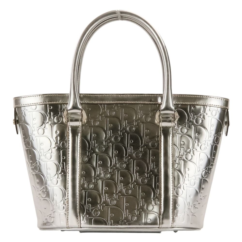 Dior Metallic Trotter Tote Silver — view 2