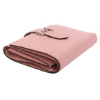 Hermes Bearn Combination Compact Wallet Trifold Rose Sakura Pink — view 3
