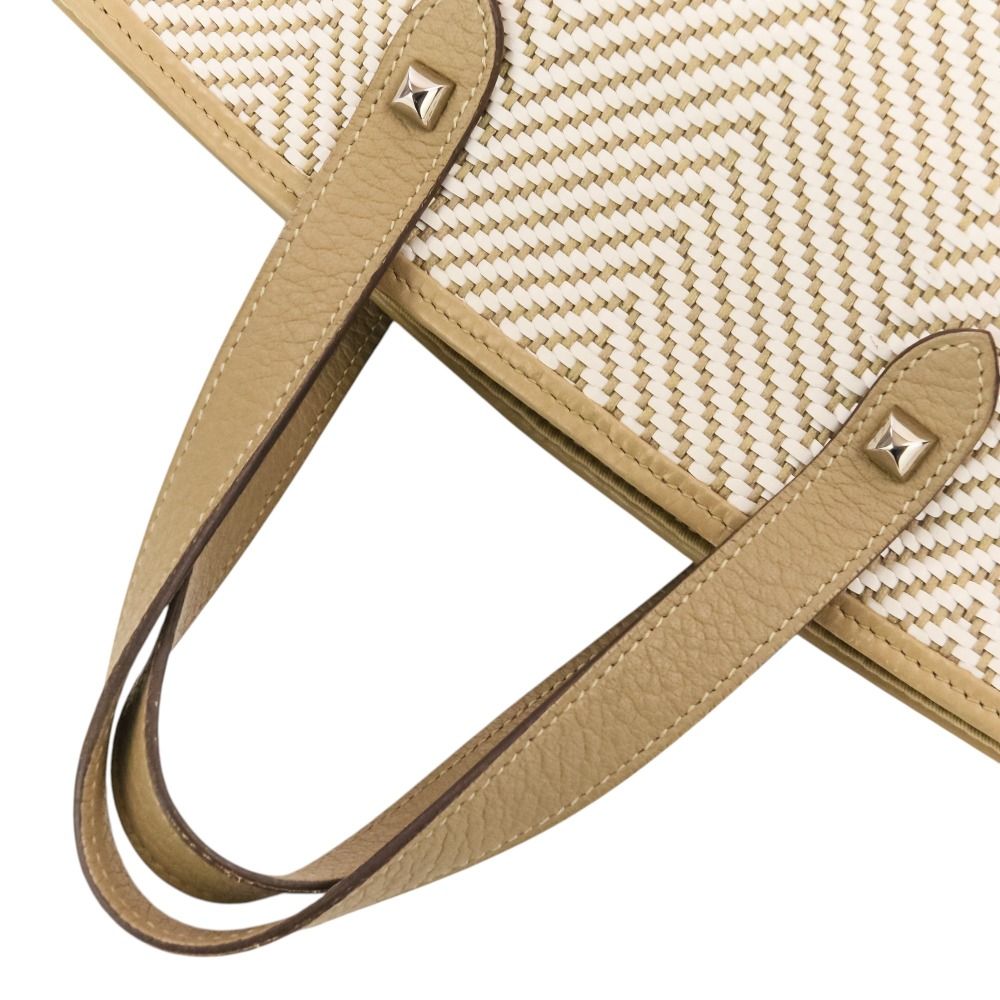 Hermes Cabas Chennai PM Tote Gray Ju White — view 5