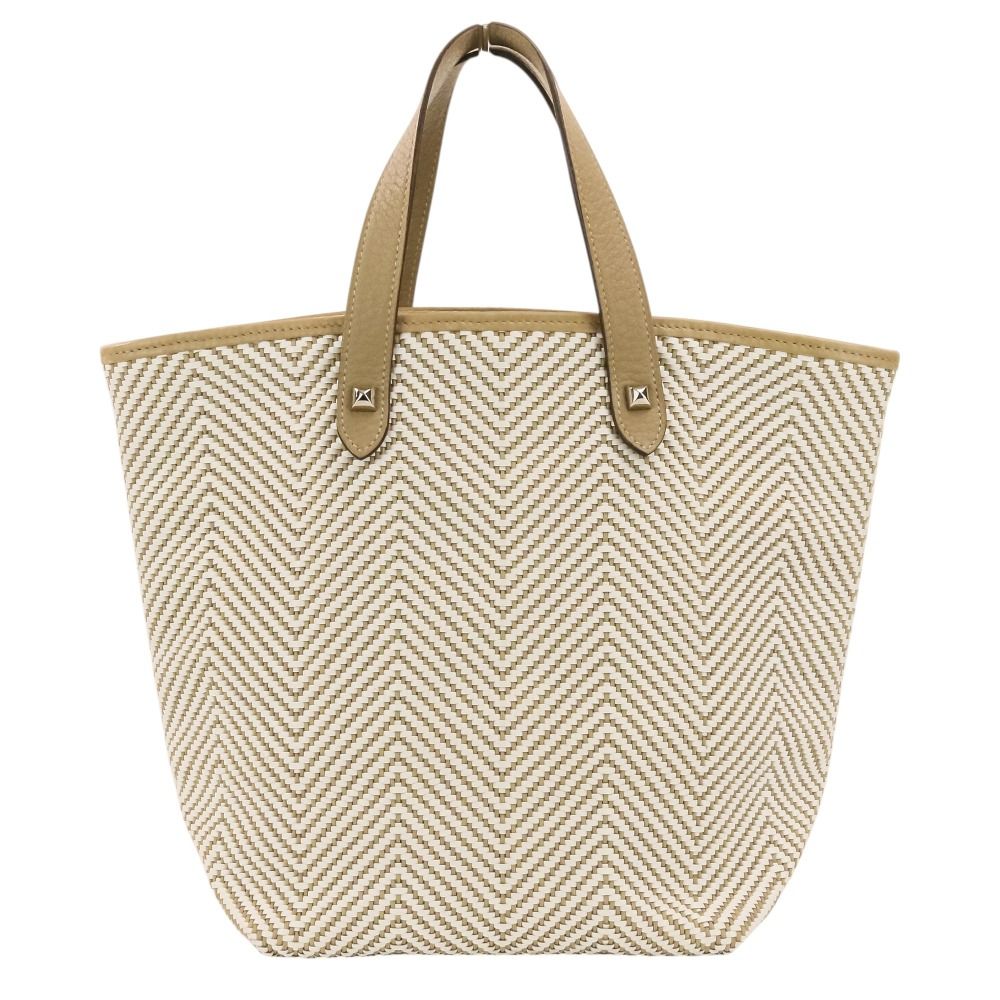 Hermes Cabas Chennai PM Tote Gray Ju White
