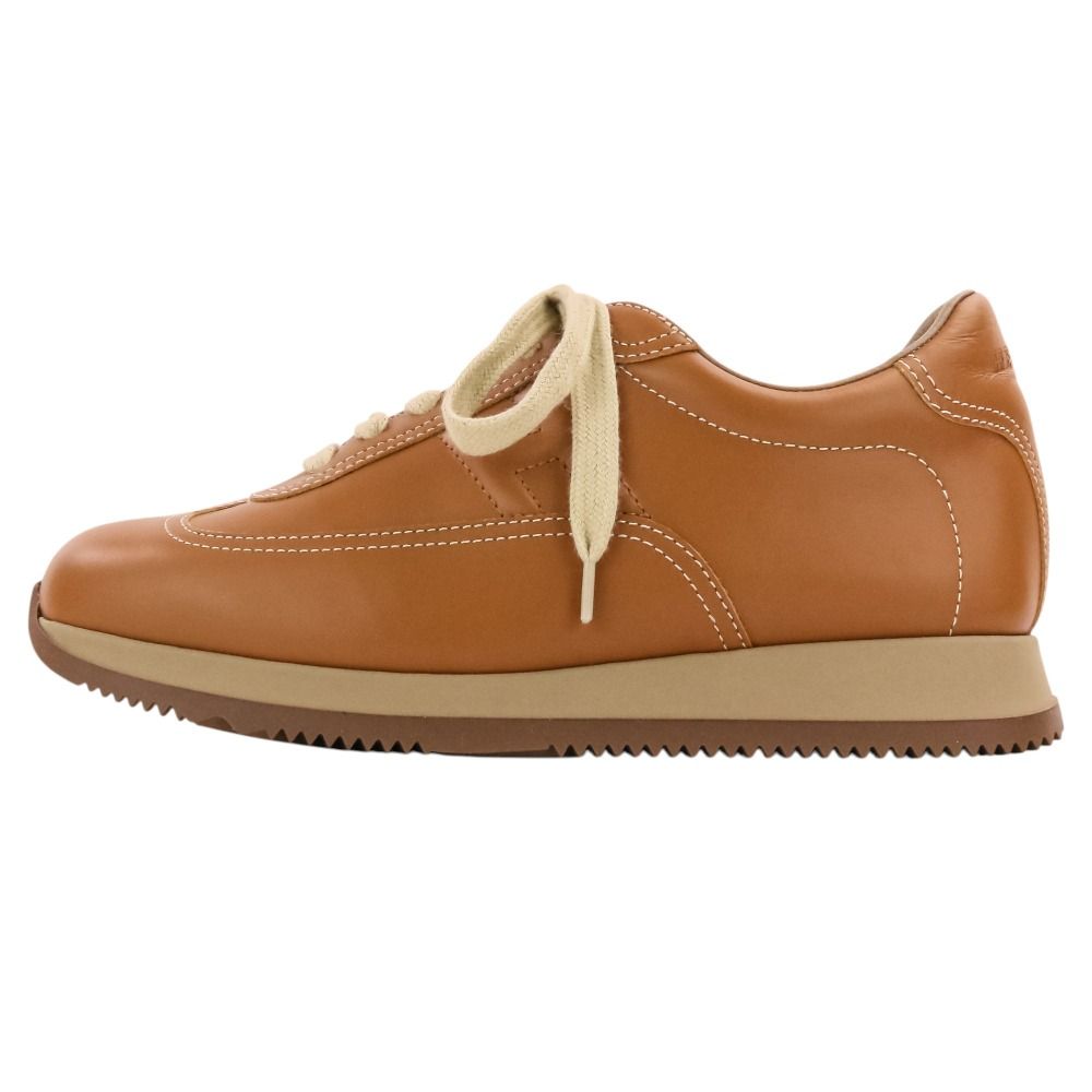 Hermes Quick Leather Low Cut Sneakers 36.5 Brown — view 3