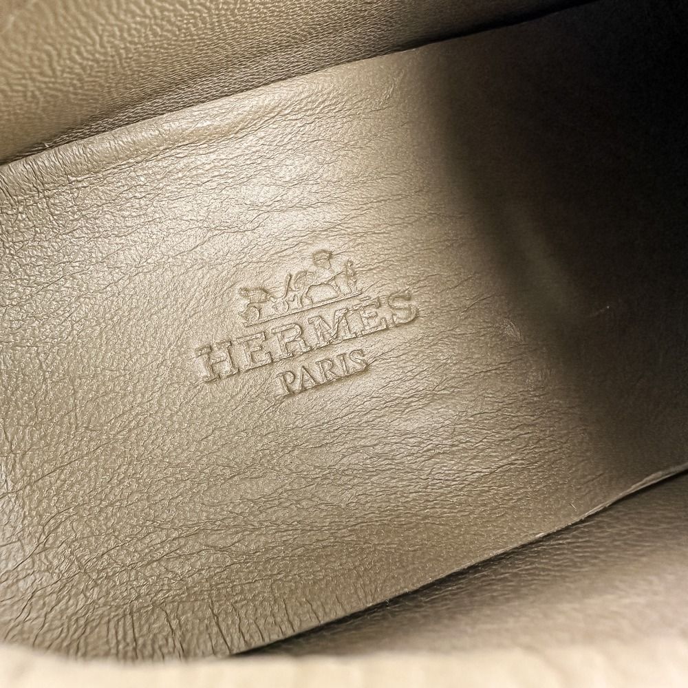Hermes Quick Leather Low Cut Sneakers 36.5 Brown — view 9