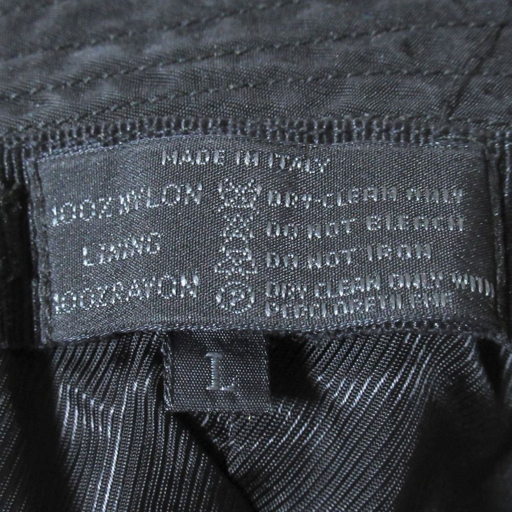 Prada Vintage Logo Embroidery Nylon Bucket Hat L Black — view 5