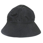 Prada Vintage Logo Embroidery Nylon Bucket Hat L Black — view 2