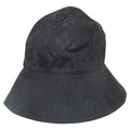Prada Vintage Logo Embroidery Nylon Bucket Hat L Black
