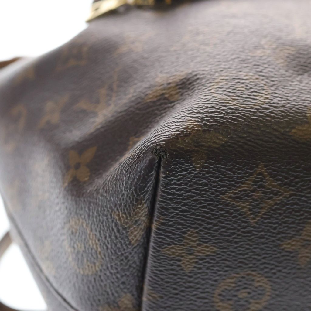 Louis Vuitton Monogram Montsouris NM PM Backpack Brown Leather Gold — view 5