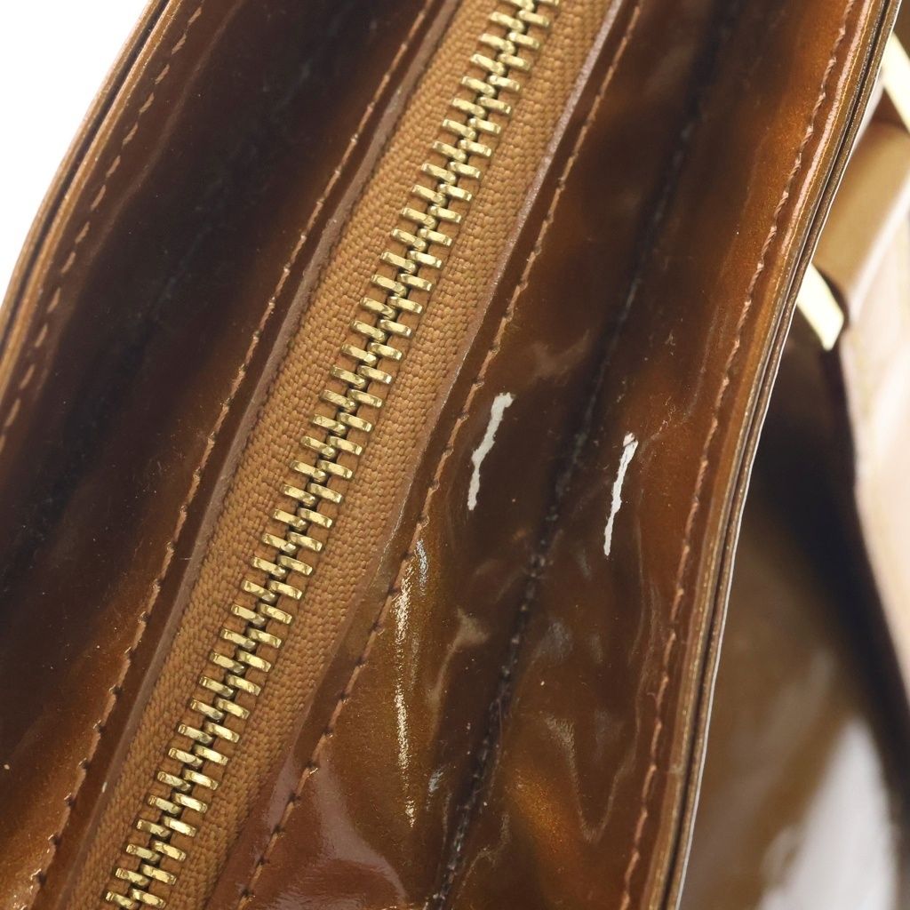 Louis Vuitton Vernis Houston Tote Metallic Brown Leather Patent Gold — view 6