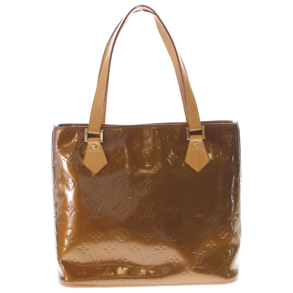 Louis Vuitton Vernis Houston Tote Metallic Brown Leather Patent Gold — view 2