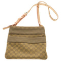 Loewe Repeat Anagram Shoulder Bag Brown Leather Canvas Silver