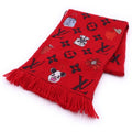 Louis Vuitton Echarpe Logo Mania Vito Knit Mouse Monogram Jacquard Silk Blend