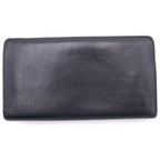 Chanel CC Logo Coco Button Leather Bifold Wallet Black — view 2