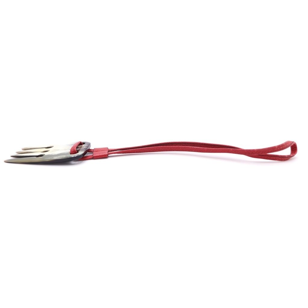 Hermes Comb Bag Charm Leather Strap — view 4