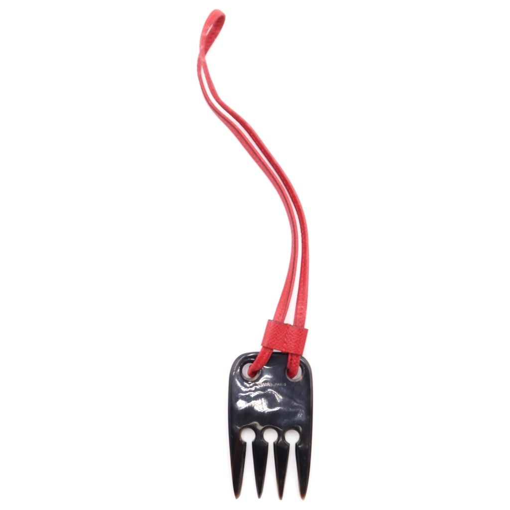 Hermes Comb Bag Charm Leather Strap — view 2