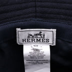 Hermes Bucket Hat Navy 57 — view 8
