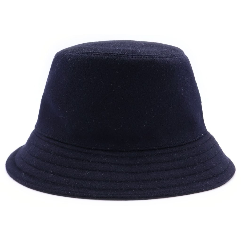 Hermes Bucket Hat Navy 57 — view 3