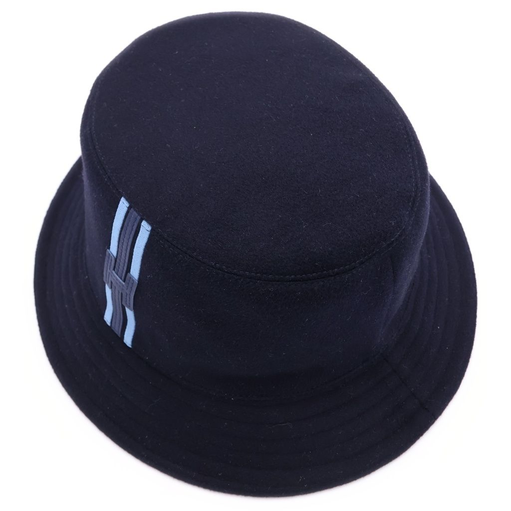 Hermes Bucket Hat Navy 57 — view 6