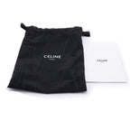 Celine Triomphe Zip Around Wallet Card Case Black Leather Gold — view 6