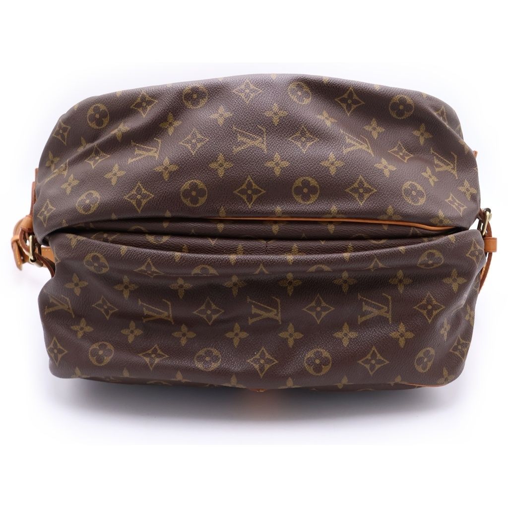 Louis Vuitton Monogram Saumur 35 Shoulder Bag Brown Leather Gold — view 4