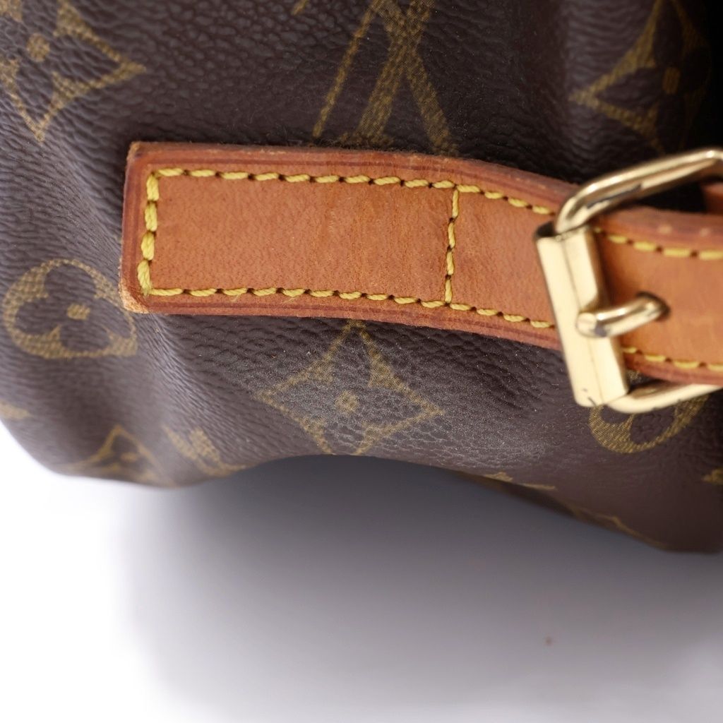 Louis Vuitton Monogram Saumur 35 Shoulder Bag Brown Leather Gold — view 8