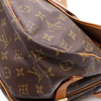 Louis Vuitton Monogram Saumur 35 Shoulder Bag Brown Leather Gold — view 5
