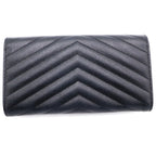 Saint Laurent Paris Cassandra Logo Plate Chez Blanc Stitch Leather Large Flap — view 2