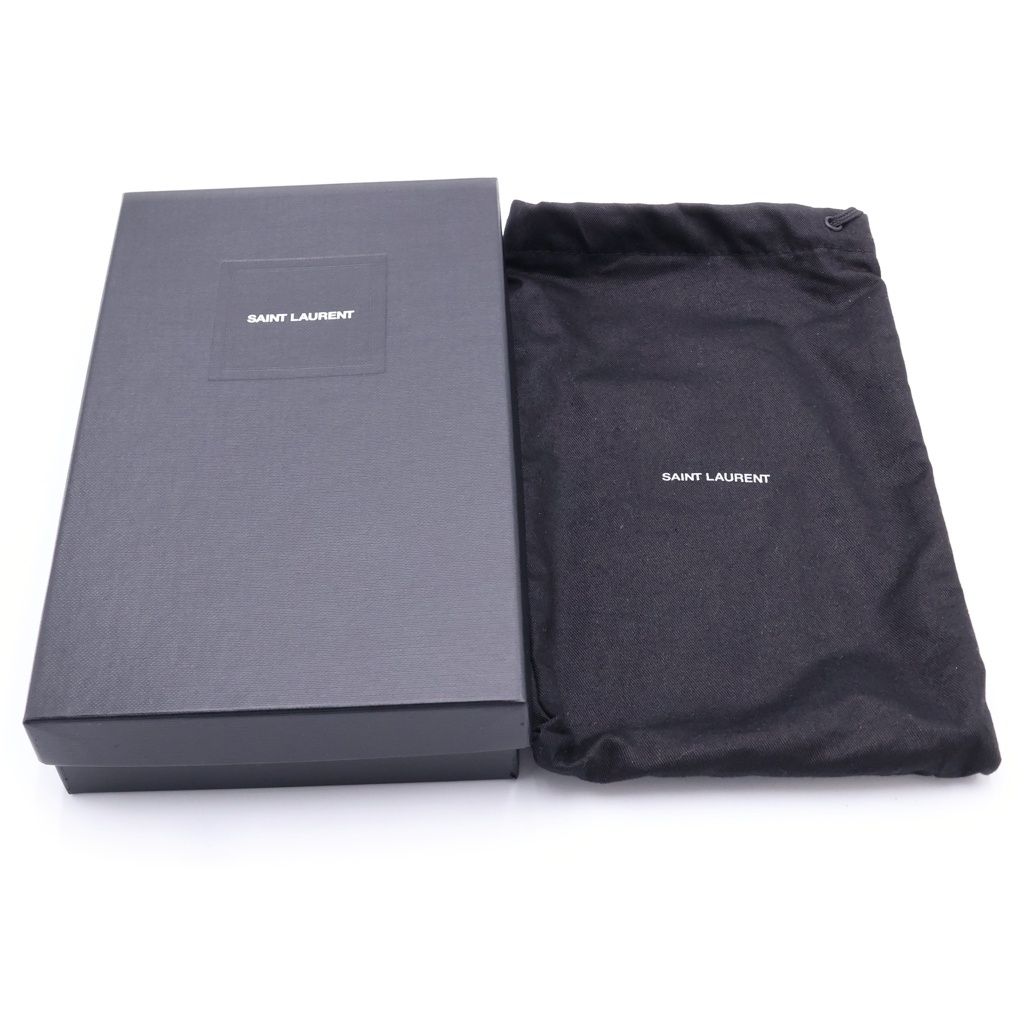 Saint Laurent Paris Cassandra Logo Plate Chez Blanc Stitch Leather Large Flap — view 6