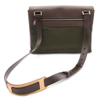 Louis Vuitton Sarah Tov GM Taiga Leather Canvas Shoulder Bag Brown Green — view 2