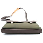 Louis Vuitton Sarah Tov GM Taiga Leather Canvas Shoulder Bag Brown Green — view 4