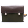 Louis Vuitton Sarah Tov GM Taiga Leather Canvas Shoulder Bag Brown Green