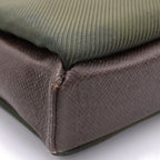 Louis Vuitton Sarah Tov GM Taiga Leather Canvas Shoulder Bag Brown Green — view 6