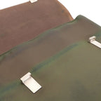 Louis Vuitton Sarah Tov GM Taiga Leather Canvas Shoulder Bag Brown Green — view 7
