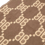 Gucci the Hacker Project All Over Logo Macro Scarf Cashmere Blend All Pattern — view 4