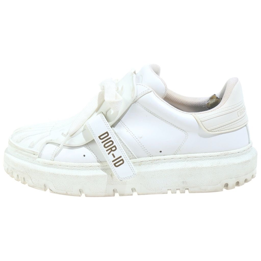 Dior Id Low Cut Sneakers Logo Leather White