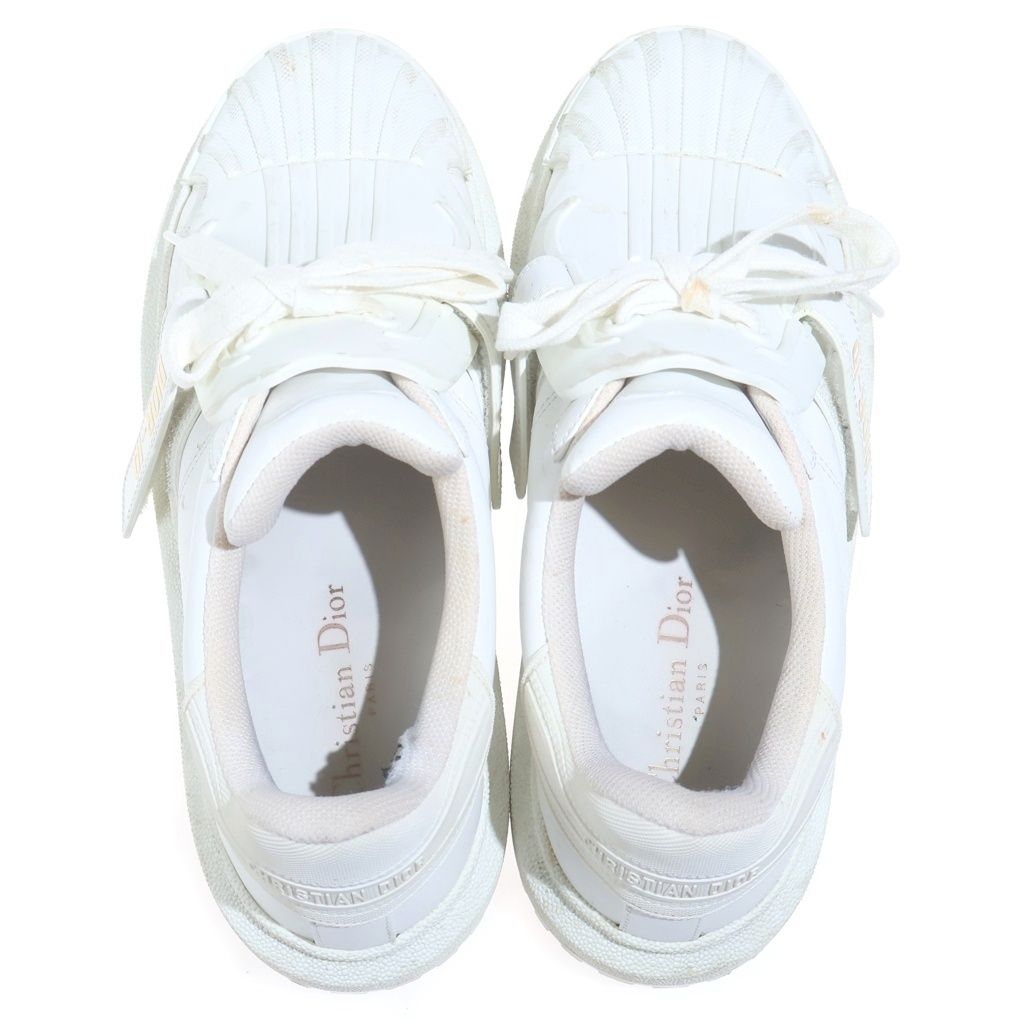 Dior Id Low Cut Sneakers Logo Leather White — view 4