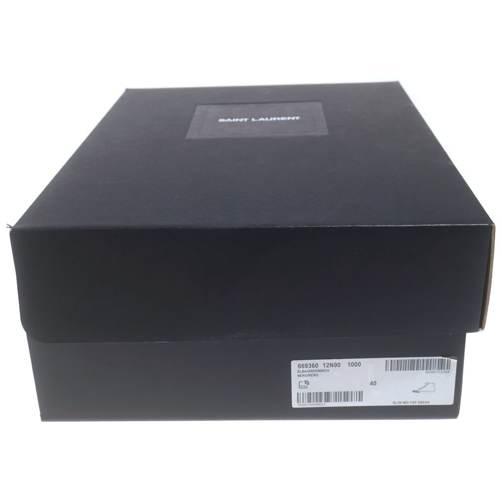 Saint Laurent Paris Mid Top High Cut Sneakers Black — view 7