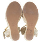 Louis Vuitton Star Board Line Wedge Sole Sandals Beige — view 5
