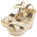 Louis Vuitton Star Board Line Wedge Sole Sandals Beige — view 2