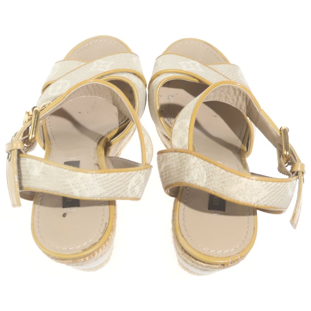 Louis Vuitton Star Board Line Wedge Sole Sandals Beige — view 4