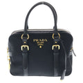 Prada Saffiano Tessuto Nylon Leather 2-Way Shoulder Bag Black