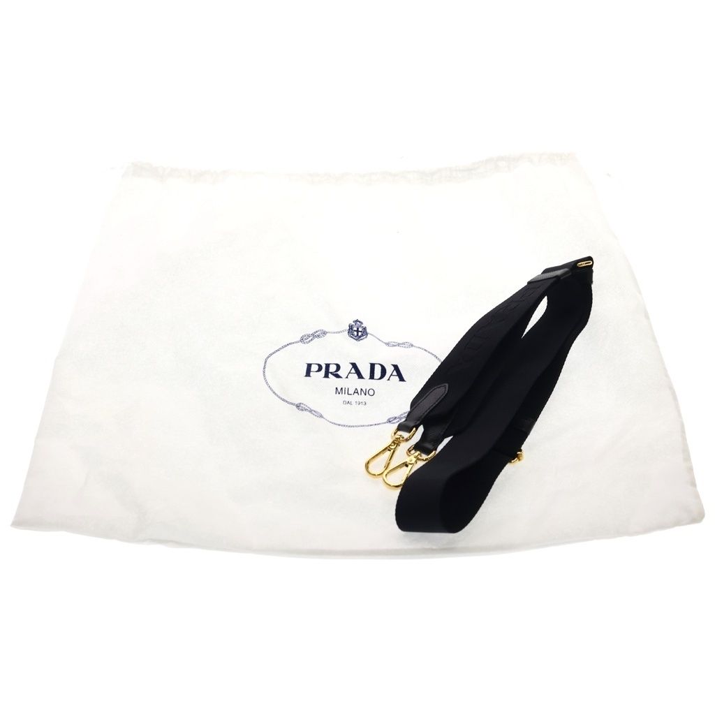 Prada Saffiano Tessuto Nylon Leather 2-Way Shoulder Bag Black — view 8