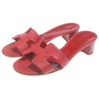 Hermes Oasis Sandals Red Leather — view 2