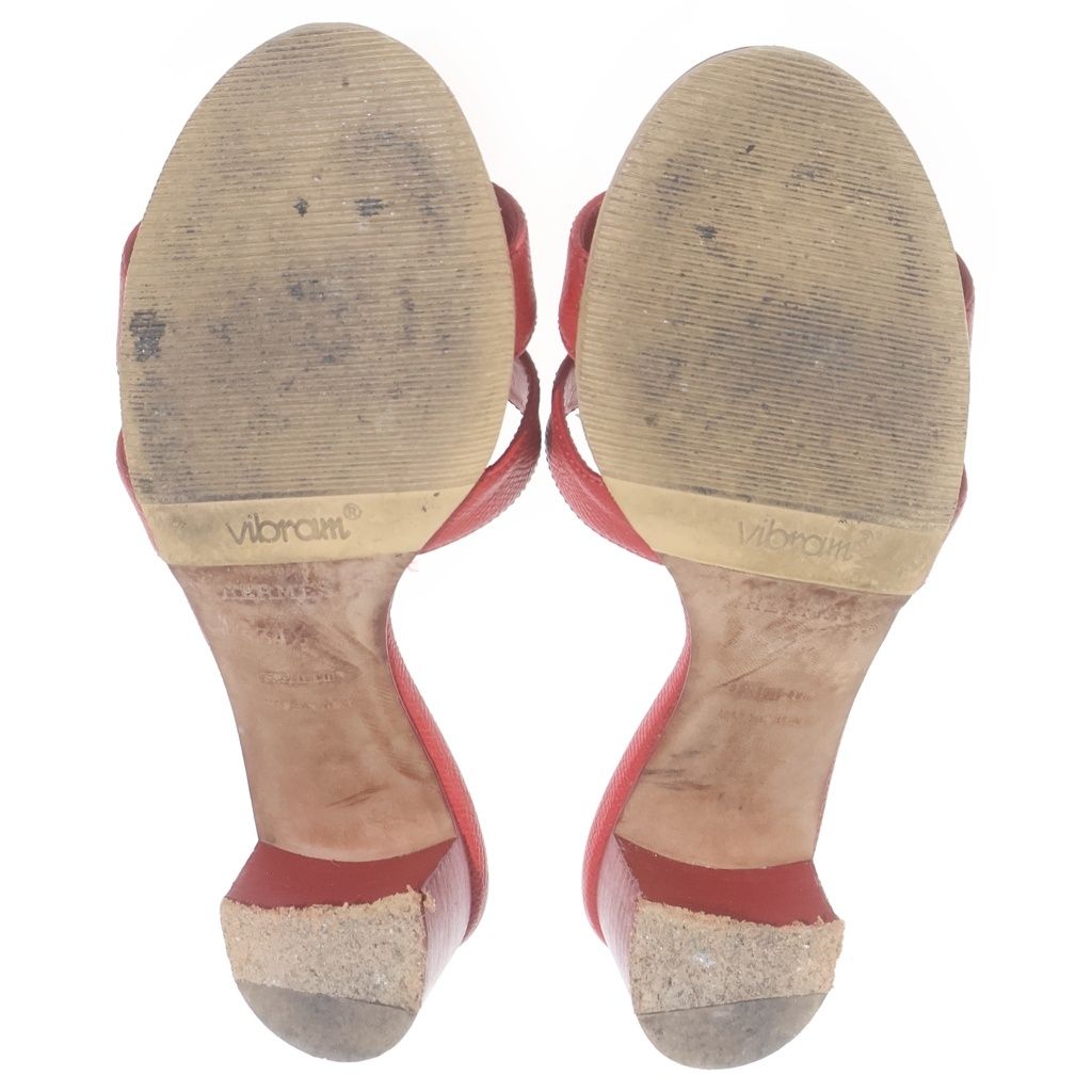 Hermes Oasis Sandals Red Leather — view 5