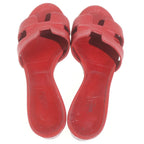 Hermes Oasis Sandals Red Leather — view 4