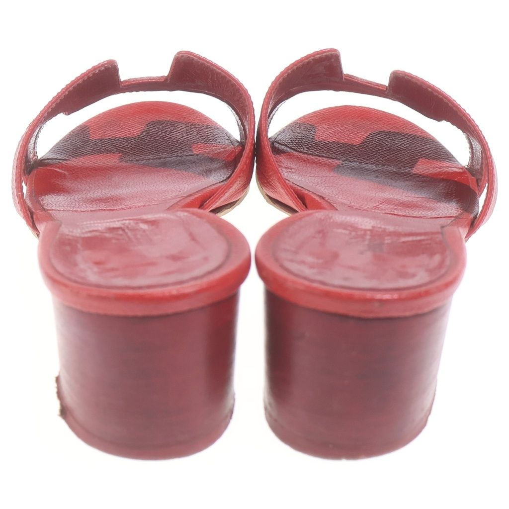 Hermes Oasis Sandals Red Leather — view 3