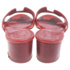 Hermes Oasis Sandals Red Leather — view 3