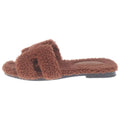 Hermes Oran Fleece Sandals Brown